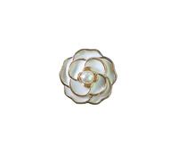 Botones de costura, 10 Uds. Botones de flores de perlas Vintage for ropa botones decorativos accesorios de costura botones(White)