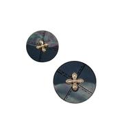 Botones de costura, Botones de metal, Botones de costura al por mayor de 18/22 mm for ropa, manualidades, decoración, diseño elegante, redondos, 5 colores(Black,18mm 6pcs)