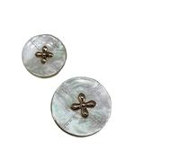 Botones de costura, Botones de metal, Botones de costura al por mayor de 18/22 mm for ropa, manualidades, decoración, diseño elegante, redondos, 5 colores(White,22mm 6pcs)