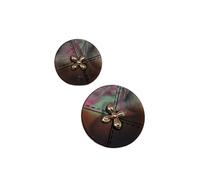 Botones de costura, Botones de metal, Botones de costura al por mayor de 18/22 mm for ropa, manualidades, decoración, diseño elegante, redondos, 5 colores(Brown,22mm 6pcs)
