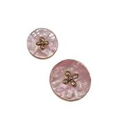 Botones de costura, Botones de metal, Botones de costura al por mayor de 18/22 mm for ropa, manualidades, decoración, diseño elegante, redondos, 5 colores(Pink,22mm 6pcs)