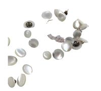 Botones de Costura Botones de ropa con vástago concha 10/11/12/15MM, 10 Uds., accesorios costura decorativos botones blanco y negro Vintage
