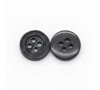 Botones de costura de resina para ropa, abrigos, ropa, accesorios decorativos, manualidades, color negro, 10 mm, 20 unidades