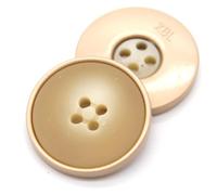 Botones de costura decorativos, 6 piezas, botones metal resina con 4 agujeros for ropa, abrigo, traje, accesorios hechos a mano, color negro, 23 mm(Beige,20mm)