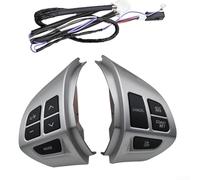 Botones de crucero de volumen del volante para Mitsubishi para ASX para Outlander EX, material ABS para un uso duradero (plata)
