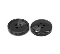 Botones de cuerno de resina de 4 agujeros, 15-25 mm, varios tamaños, para hombre, traje, abrigo, blazer, cortavientos, suministros de costura clásica.,Negro,23 mm - 10 piezas