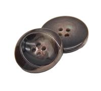 Botones de cuerno de resina grandes, luz de 30mm para ropa, traje de mujer, chaqueta, hecho a mano, Beige, accesorios de costura decorativos, Marrón, 30mm 10 piezas
