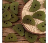 Botones de cuerno para coser, Botones de resina multicolor 11-20 mm (paquete 10)(Dark Green,24L=15.0MM)