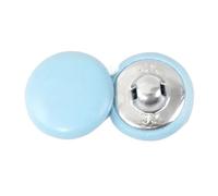 Botones de cuero, 4 piezas de 11-28 mm, botones cubiertos de cuero de colores para ropa, botones decorativos para chaqueta, abrigo para ropa, decoración de sofá, manualidades (azul claro, 25 mm)