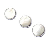 Botones de dedo para trompeta con incrustaciones de concha beige Liyafy (3 unidades)