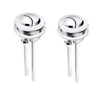 Botones de Descarga del Inodoro, 2 Piezas 38mm Inodoro Doble Cabeza de Descarga Redonda botón Pulsador Doble para Cisterna WC Botón Reemplazo de Doble Descarga para Accesorios de Baño Closestool