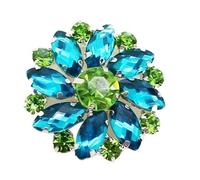 Botones de Diamantes de Imitación 30mm 5 uds botones de diamantes imitación Metal DIY costura ropa accesorios decorativos hechos a mano Para coser(Color 2)