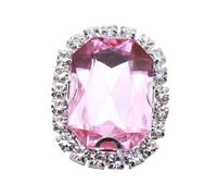 Botones de Diamantes de Imitación 5 uds 25 * 33,0 MM diamantes de imitación rectangulares botones costura cuatro agujeros accesorios decorativos for prendas DIY para Costura(Color 13)