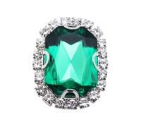 Botones de Diamantes de Imitación 5 uds 25 * 33,0 MM diamantes de imitación rectangulares botones costura cuatro agujeros accesorios decorativos for prendas DIY para Costura(Color 18)