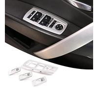 Botones de elevación de vidrio de ventana de marco de adorno de cromo ABS para BMW X3 E83 2006-2010, accesorios de interior de automóvil (plata)