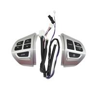 Botones De Estilo Coche Para ASX Control Volante Multifunción Con Cables Botón de Volante Multifunción Universal para Coche(Silver Black)