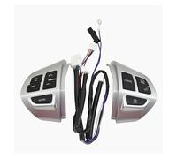 Botones De Estilo Coche Para ASX Control Volante Multifunción Con Cables Botón de Volante Multifunción Universal para Coche(Silver Black)