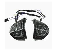 Botones De Estilo Coche Para ASX Control Volante Multifunción Con Cables Botón de Volante Multifunción Universal para Coche(Fibra de carbon)