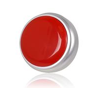 Botones de grabadora de voz Botones de sonido Grabable Personalizado Fácil Botón Grabar Cualquier Batería de Mensaje 30S Incluida (Rojo+Plata)