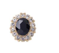 Botones de imitación de perlas y diamantes de imit 10 Uds. Botones de diamantes imitación ovalados multicolores for manualidades DIY ropa nupcial(Color 1)