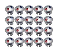 Botones de índice de grifo, 20 insertos de señal de agua fría caliente, de marcador de mango, piezas de repuesto | Solución de etiqueta de temperatura del grifo del fregadero para accesorios de