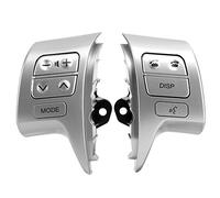 Botones de Interruptor de Control del Volante multifunción ABS Plata Volumen de Audio Modo Bluetooth Panel de Control de Voz Reemplazo de moldura para 2007-2009