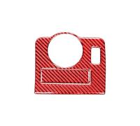 Botones De Interruptor Faro Coche Fibra Carbono, Pegatina Marco, Cubierta Embellecedora Para Ford Para Mustang 2009, 2010, 2011, 2012, 2013, 2014 pegatinas(Left-hand drive Red)