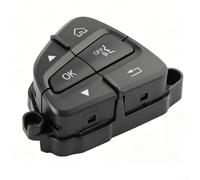 Botones de interruptor multifunción de volante para Mercedes-Benz W205 S205 C205 GLC X253 C253 2015-2019 Reemplazo A0999050200 A0999050300 Negro ABS Plástico