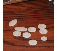 Botones De Llave De Saxofón Con Incrustaciones, Parte Marrón, Fácil De Instalar, Ovalados, Pequeños, Redondos, Grandes, Azules Para Alto Kit de Saxofón(White)