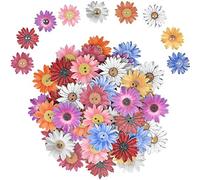 Botones de Madera Gerbera 50 Piezas 25mm Aleatorio Lindo Generoso Creativos 2 Agujeros de Crisantemo para Suéter Tejer Ropa de Bebé