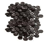 Botones de madera para costura artesanal, forma de cuenco de 2 agujeros, accesorios de costura DIY para ropa, decoración del hogar, café oscuro, 20mm, 100 Uds.