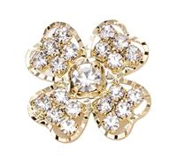 Botones de metal con diamantes imitación, 17 mm, brillantes, incrustaciones florales, accesorios costura for ropa, 4/10/50 unidades por paquete Para Coser(Color 01,1.7cm-50pcs)