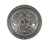 Botones de metal con emblema de escudo plateado, 20 mm, paquete de 10, botones decorativos heráldicos para uniformes, chaquetas y abrigos Giddy Square