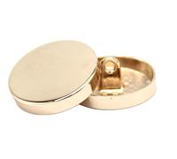 Botones de Metal dorados planos redondos clásicos para ropa, pantalones vaqueros, blusa, suéter, chaqueta, Mini accesorios de costura, Dorado Claro, 15mm 10 piezas