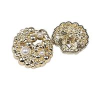Botones de metal perla con patrón de puntos de 17 mm/20 mm/23 mm (color 2, 20 mm, 6 unidades)