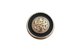 Botones de Metal tejidos Vintage, 10 Uds., adecuados for cortavientos, chaquetas, abrigos, camisas, botones cosidos a mano(Black,18mm)