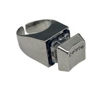 Botones de moda anillos de aleación robusta, accesorio portátil para programadores y creadores de tendencias, joyas para iniciar conversaciones, como se describe