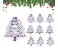 Botones de Navidad - Agujas decorativas en forma de árbol de 10 piezas, adornos acrílicos de Navidad de 2 dimensiones, para decoración de Navidad, niños, adultos, otoño, mujeres, hombres, calcetines