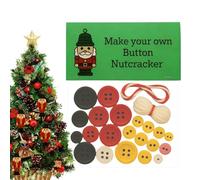 Botones De Navidad | Pasatiempos Creativos Cascanueces,Kit de Fabricación de Botones, Creación Abeto 3+ Adultos Familia Y Para y Concentración Cognitiva, PE