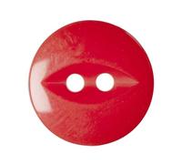 Botones de ojo de pez rojo cereza de 14 mm, paquete de 10, perfectos para ropa infantil, vestidos de bebé y tejidos claros Giddy Square