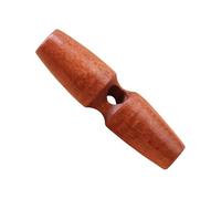 Botones de palanca de madera natural, botones de repuesto de cuerno de madera de un solo agujero, hebilla de costura de madera en forma de oliva, accesorios de ropa, marrón-rojo, 60 mm, 12 unidades