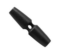 Botones de palanca de madera natural, botones de repuesto de cuerno de madera de un solo agujero, hebilla de costura de madera en forma de olivo, accesorios de ropa para manualidades, negro, 45 mm, 20