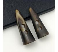 Botones de palanca, Paquete de 10 botones resina con forma cuerno for coser abrigos, multicolor, 40-55 mm(Brown,50mm)