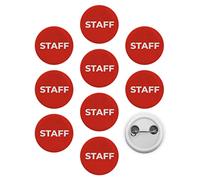 Botones de pentagrama Pinback - Insignia de identificación de personal redonda para conferencia de conciertos entre bastidores (1 pulgada, 10 piezas), 1 inch, Plástico, Sin gemas.