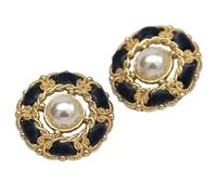botones de perlas de alta calidad, Faux Pearl Button 25mm Multicolor 6 Or 10 Pcs For Sewing And DIY Crafts(Blu,25mm 10pcs)
