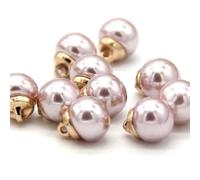 botones de perlas de alta calidad, Sewing Pearls Button Faux Pearl Shank Buttons Multicolor 10mm Pack of 20(Light Pink)