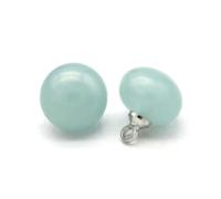 botones de perlas de alta calidad, Sewing Pearls Button Faux Pearl Shank Buttons Multicolor 10mm Pack Of 10(Blu)