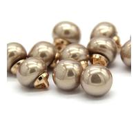 botones de perlas de alta calidad, Sewing Pearls Button Faux Pearl Shank Buttons Multicolor 10mm Pack of 20(Beige)