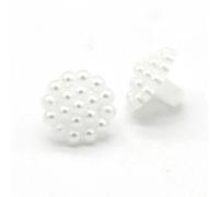 botones de perlas de alta calidad, Sewing Pearls Button Faux Pearl Shank Flower 11mm Pack Of 20