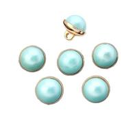 botones de perlas de alta calidad, Sewing Pearls Button Faux Pearl Shank Pack of 10 Multicolor(Light Blue)